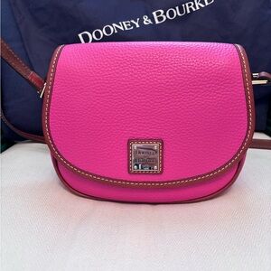 Dooney and Burke Hot Pink Saddle Bag EUC